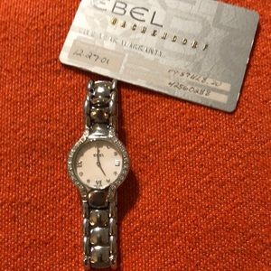 Ebel diamond/mother of pearl stainless steel watch
